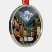 Chamonix France Mont Blanc Ornament Aus Metall (Rechts)