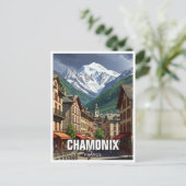 Chamonix France Mont Blanc Postkarte (Stehend Vorderseite)