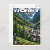 Chamonix France Mont Blanc Postkarte (Vorne/Hinten)