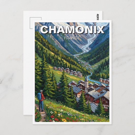 Chamonix France Mont Blanc Postkarte (Vorne/Hinten)