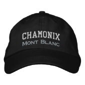 Chamonix France Mont Blanc Winterurlaub Bestickte Baseballkappe (Vorderseite)