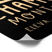 Chamonix France Retro Sunset Skiing Souvenirs 80er Poster (Ecke)