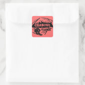 Chamonix France rosa Logo Art Aufkleber (Tasche)