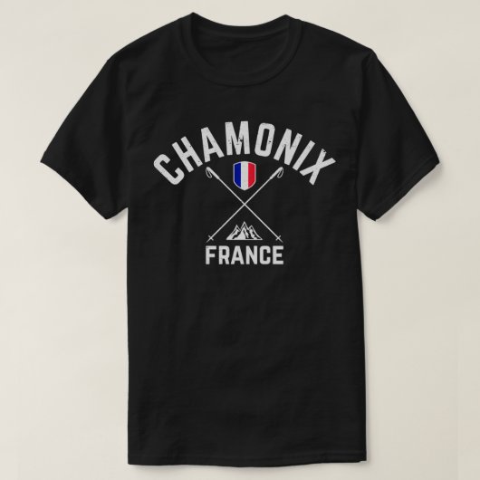 Chamonix France Ski T-Shirt (Design vorne)