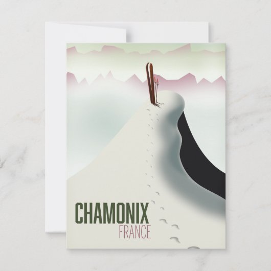 Chamonix France-Skiposter (Vorderseite)