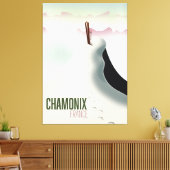 Chamonix France-Skiposter Leinwanddruck (Insitu (Wohnzimmer))