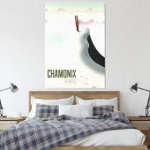 Chamonix France-Skiposter Leinwanddruck (Insitu (Schlafzimmer))