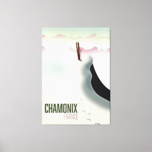Chamonix France-Skiposter Leinwanddruck