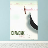 Chamonix France-Skiposter Leinwanddruck (Insitu (Holzboden))