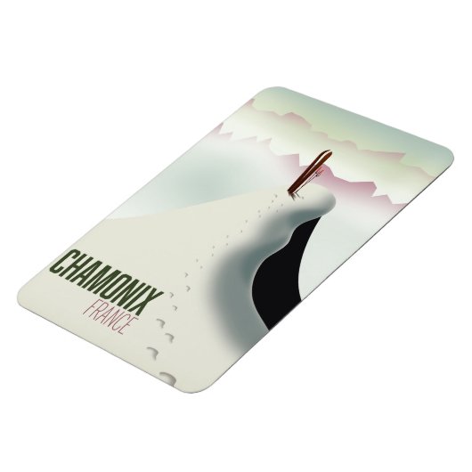 Chamonix France-Skiposter Magnet (Linke Seite)