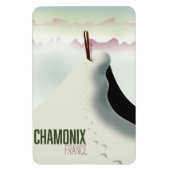 Chamonix France-Skiposter Magnet (Vertikal)