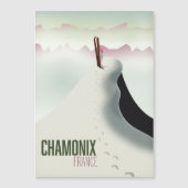 Chamonix France-Skiposter Magnetkarte (Vorderseite)