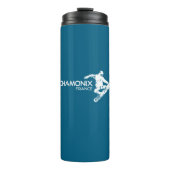 Chamonix France Snowboarder Thermosbecher (Vorderseite)