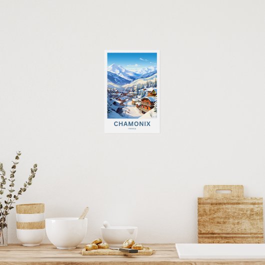 Chamonix France Travel Print Poster (Küche)