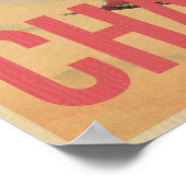 Chamonix France Vintag Mont Blanc Skiing 1950er Poster (Ecke)