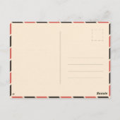 Chamonix France Vintag Mont Blanc Skiing Postkarte (Rückseite)