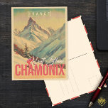 Chamonix France Vintag Mont Blanc Skiing Postkarte<br><div class="desc">Chamonix France Mountain Souvenir Skiing Vintages Design. Chamonix Frankreich Dieses Vintage Design macht Weihnachten- und Geburtstagsgeschenk für die Liebhaber des Chamonix-Gebirges. Das Vintage Retro-Design ist ein perfektes Geschenk für Skifahrer in den französischen Bergen.</div>