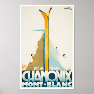 Chamonix France Vintage Poster