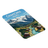 Chamonix Frankreich Magnet (Rechte Seite)