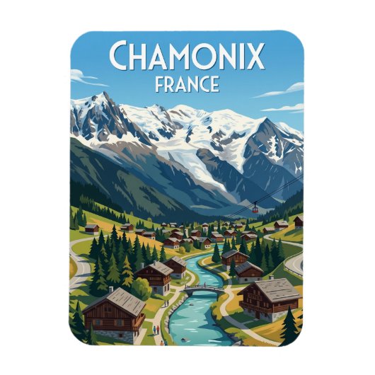 Chamonix Frankreich Magnet (Vertikal)