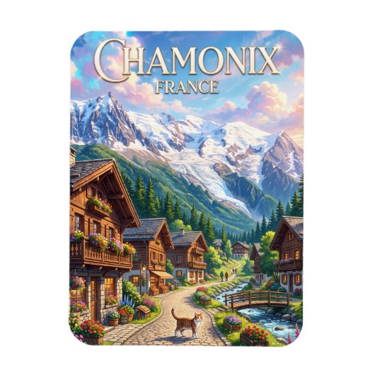 Chamonix Frankreich Magnet (Vertikal)
