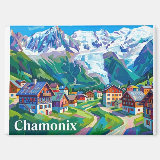 Chamonix Frankreich Magnet (Vorderseite)