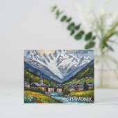 Chamonix Frankreich Mont Blanc Postkarte (Stehend Vorderseite)