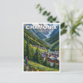 Chamonix Frankreich Mont Blanc Postkarte (Stehend Vorderseite)