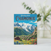 Chamonix Frankreich Postkarte (Stehend Vorderseite)