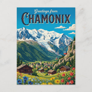 Chamonix Frankreich Postkarte