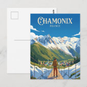 CHAMONIX FRANKREICH POSTKARTE (Vorne/Hinten)