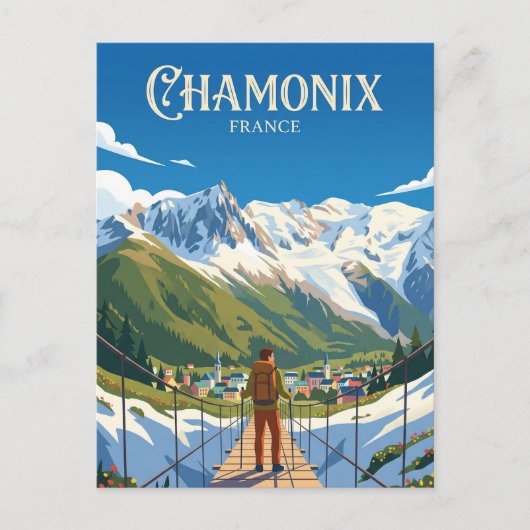 CHAMONIX FRANKREICH POSTKARTE (Vorderseite)