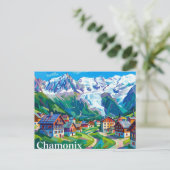 Chamonix Frankreich Postkarte (Stehend Vorderseite)