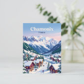 Chamonix Frankreich Postkarte (Stehend Vorderseite)