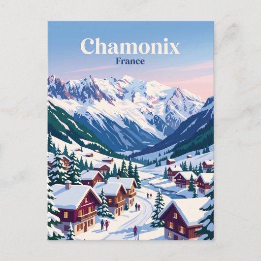 Chamonix Frankreich Postkarte (Vorderseite)