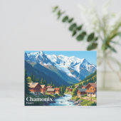 Chamonix Frankreich Postkarte (Stehend Vorderseite)
