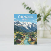 Chamonix Frankreich Postkarte (Stehend Vorderseite)