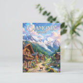 Chamonix Frankreich Postkarte (Stehend Vorderseite)