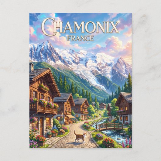 Chamonix Frankreich Postkarte (Vorderseite)