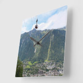 Chamonix - Frankreich Quadratische Wanduhr (Winkel)