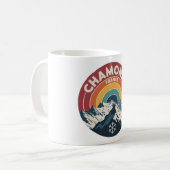 Chamonix Frankreich Retro Berg Tasse (Vorderseite Links)