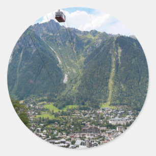 Chamonix - Frankreich Runder Aufkleber