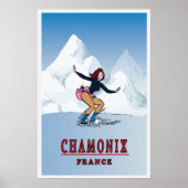 Chamonix, Frankreich, Ski Poster (Vorne)