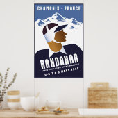 Chamonix, Frankreich, Skiposter Poster (Küche)
