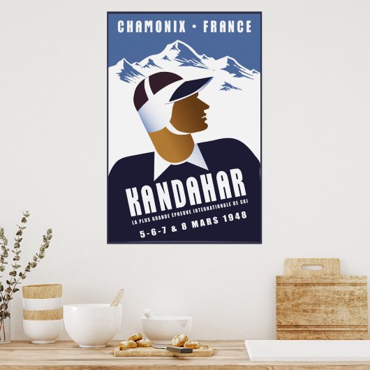 Chamonix, Frankreich, Skiposter Poster (Küche)