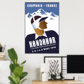Chamonix, Frankreich, Skiposter Poster (Heimbüro)
