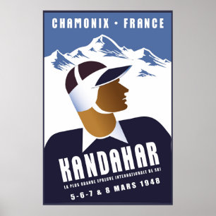 Chamonix, Frankreich, Skiposter Poster