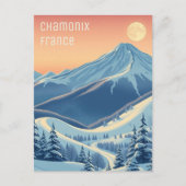Chamonix Frankreich Skiurlaub Moderne Postkarte (Vorderseite)