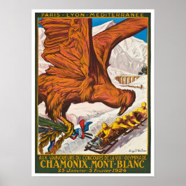 Chamonix Frankreich Vintage Reise Poster