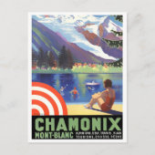 Chamonix Frankreich Vintage Reise Postkarte (Vorderseite)